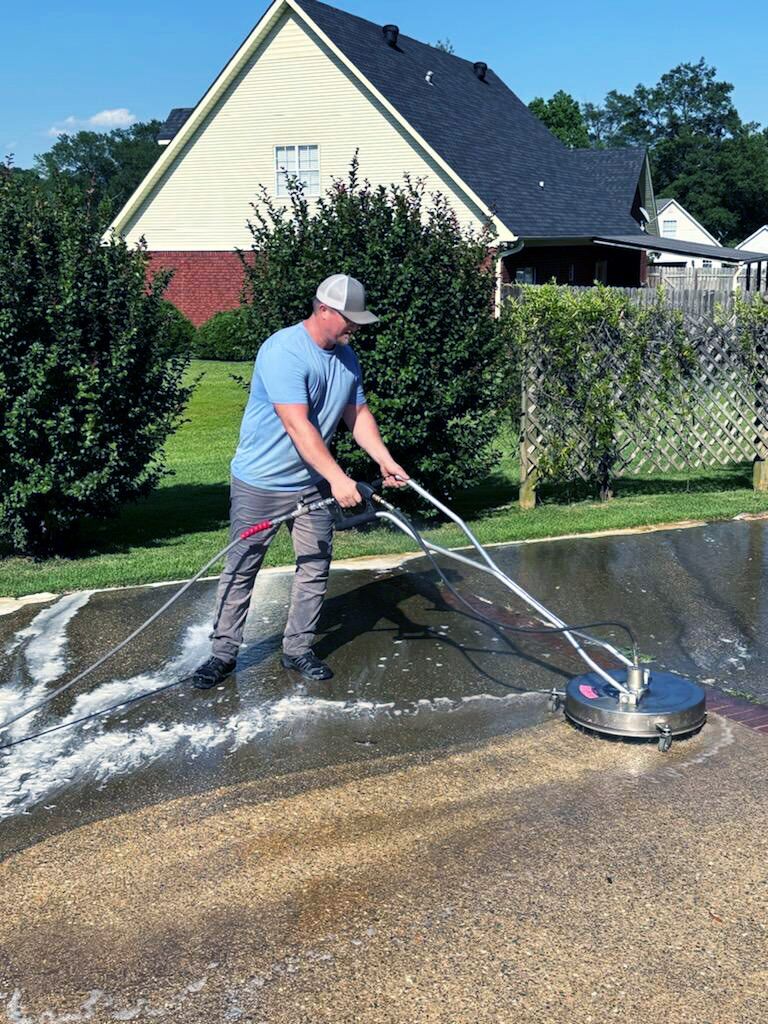 Driveway power washed and restored