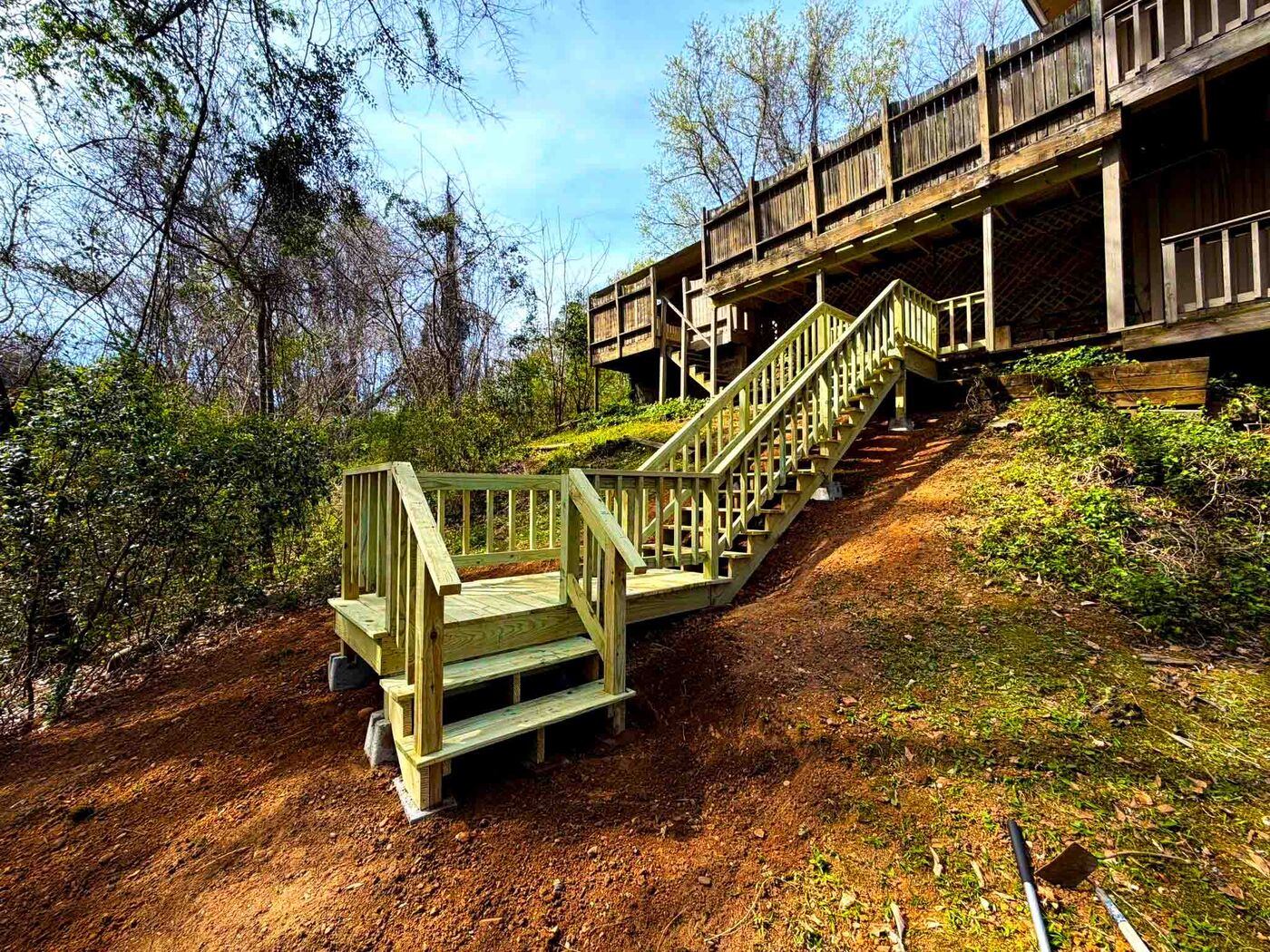 New outdoor staircase build