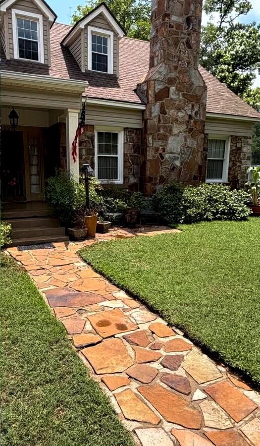 Stone pathway after Next Level's power wash